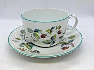 Royal Worcester - Flameproof Porcelain, Strawberry Fair Breakfast Cup & Saucer - Picture 1 of 3