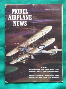 September 1963 VTG Model Toy Airplane Magazine ~ Royal Air Force Biplane - Picture 1 of 5