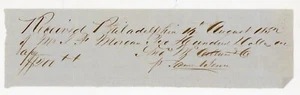 1857 Philadelphia Quittung für Baumwollverkauf Zahlung an T. Leman & Co. J F Morgan - Bild 1 von 2