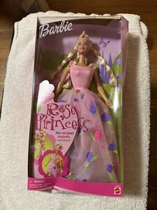 BARBIE Rose Princess Doll Pink Floral Dress 2000 Mattel in Box  New - Picture 1 of 4
