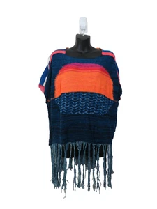 Free People Size XS/S Sunset Fringe Sweater Pullover Sleeveless Knit Boho NEW - Picture 1 of 6