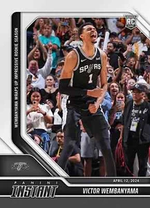 VICTOR WEMBANYAMA RC - 2023-24 PANINI INSTANT NBA #495 SAN ANTONIO SPURS EN MANO - Imagen 1 de 2