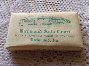 BARRA DE JABÓN MARFIL RICHMOND AUTO COURT RICHMOND VIRGINIA VINTAGE - Imagen 1 de 2