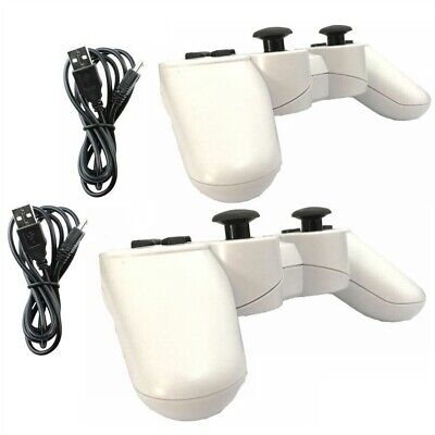 2x White Wireless Bluetooth Video Game Controller Pad For PS3 Playstation 3 • 17.90$