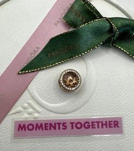 Pandora Rose Gold Blush Pink Radiant Hearts Charm ALE R #781725NBP Genuine - Picture 1 of 9