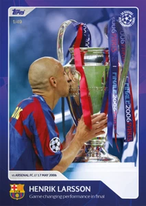 ➠ Topps Champions League 30 Seasons Celebration #76 Henrik Larsson Parallel /49 - Bild 1 von 2