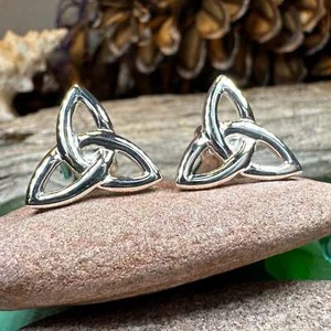 Dreifaltigkeitsknoten Manschettenknöpfe Sterlingsilber keltisch irisch schottisch Herren Geschenk 925 - Bild 1 von 10