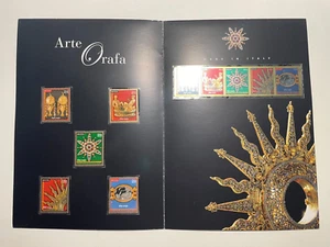 2013 Italy Philatelic Folder Goldsmith Art with Silver Foil Stamps - Picture 1 of 3
