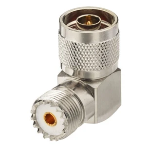 N-UHF RF adapter Connector N Plug male to UHF SO-239 Female Jack Right Angle - Zdjęcie 1 z 4