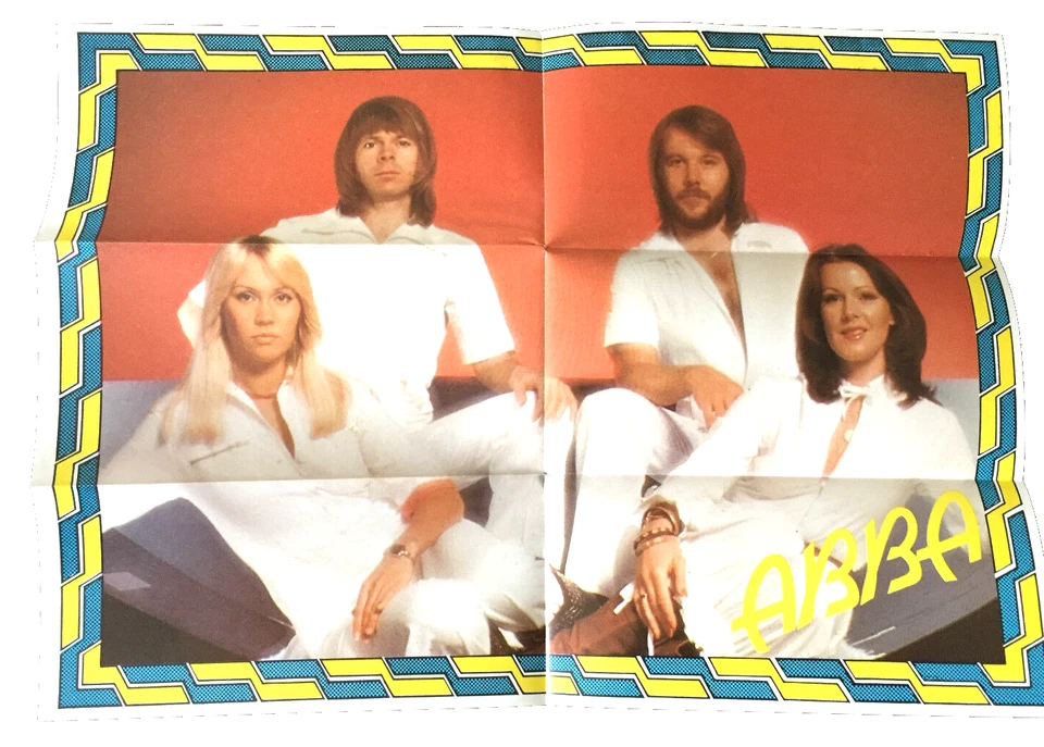 RARE Vintage 1980s ABBA Pop Rock NEW Cereal Box Premium Mini Poster - Image 1 of 1