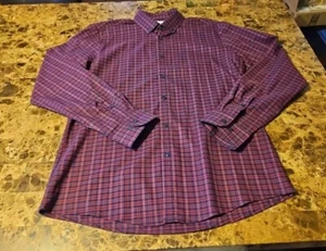 MIZZEN MAIN Mens Size XL Trim Fit Red/Navy Blue/Green Button Down Shirt - Picture 1 of 15