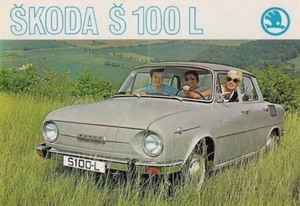 Skoda S100 L Saloon 1970 UK Market Single Sheet Sales Brochure - Picture 1 of 1