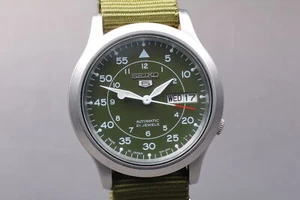 [Near MINT]  SEIKO 5 Sports 7S26-02J0 37mm Green Dial AT Day Date Men's Watch - Picture 1 of 10