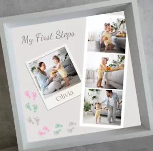 14. My First Steps | Photo Print | 10x10 Frame | Printed Picture | 1st Birthday - Picture 1 of 11
