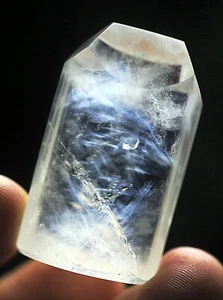 133.2ct Rare NATURAL Clear angel of feathers Crystal Polished specimen - Picture 1 of 8