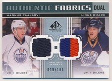 2011-12 SP Game Used Authentic Fabrics Dual #AF2PO Paajarvi/Omark Jersey /100