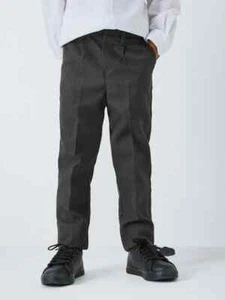 John Lewis Boys Regular Fit Adjustable Waist School Trousers Age 11 -Dark Grey - Picture 1 of 5