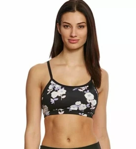NWT KATE SPADE & Beyond Yoga Black Floral Print Sports Bra Size Small - Picture 1 of 2
