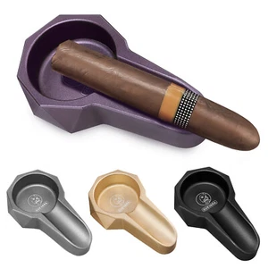 Cenicero para cigarros de metal de una sola ranura soporte para cigarros cenicero para cigarrillos domésticos - Imagen 1 de 17