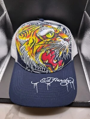 Sombrero de camionero Y2K Ed Hardy Tiger nuevo con etiquetas Foto 1 de 4