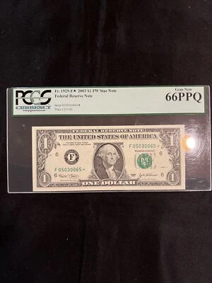 2003 $1.00 FRN F05030065* STAR P.C.G.S #66PPQ - Image 1 of 4