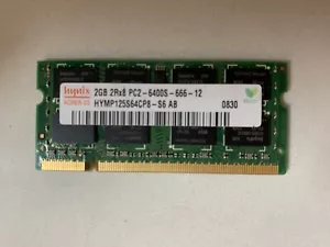 HYMP125S64CP8-S6 2GB PC2-6400 DDR2 800Mhz So-Dimm 200pin Laptop Mem Hynix - Picture 1 of 2