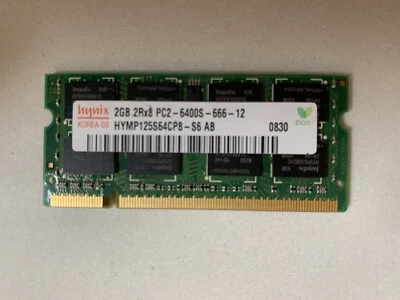 HYMP125S64CP8-S6 2GB PC2-6400 DDR2 800Mhz So-Dimm 200pin Laptop Mem Hynix - Image 1 of 2