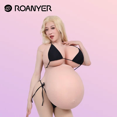 Roanyer Artificial Silicone Triples Pregnant Belly Marks Fake Belly for Cosplay - Image 1 of 4