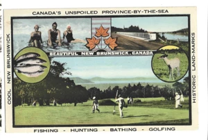PESCA, CAZA, BAÑO, GOLF, HISTÓRICO NUEVO BRUNSWICK, CANADÁ - Imagen 1 de 2