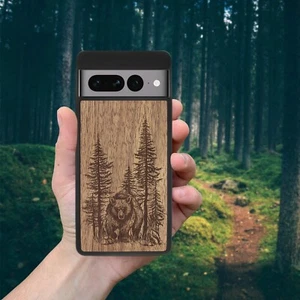Forest Bear - Wooden Google Pixel 8 Pro Case, Pixel 7A, Pixel 7, Pixel 6 - Photo 1 sur 19