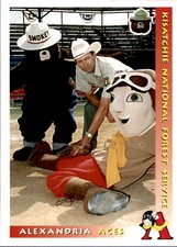 1996 Alexandria Aces Grandstand #19 Smokey Bear Bob Sebastian Alex the Ace Card