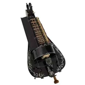Negro Hurdy-gurdy, 6 cuerdas 24 teclas Hurdy Gurdy, bonito dibujo. Buen sonido - Imagen 1 de 10