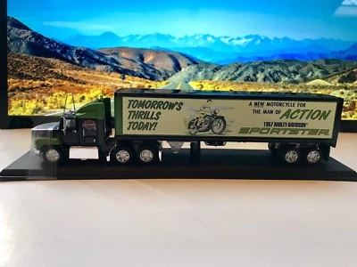 Rare! MATCHBOX COLLECTIBLES HARLEY-DAVIDSON FORD AEROMAX TRACTOR-TRAILER 1:87 - Image 1 of 4