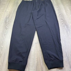 Pantalones deportivos Giorgio Armani para hombre azules frente plano pierna cónica ropa informal talla 56R - Imagen 1 de 16