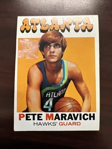 1971-72 Topps - #55 (HOF) Pete Maravich Atlanta Hawks VG - Picture 1 of 7