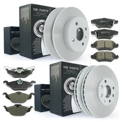 Bremsscheiben 4 Loch Bremsbeläge vorn hinten 256/240mm für Opel Astra G ab Bj 98 - Bild 1 von 4