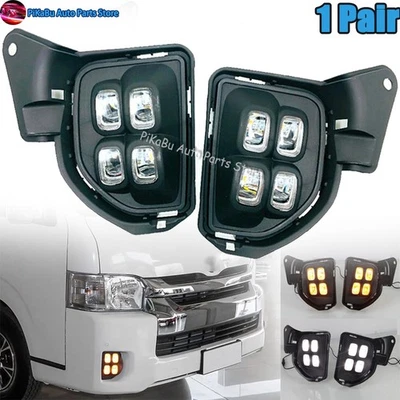 LED Daytime Running Lights For Toyota Hiace 2014 2015-2018 DRL Front Fog Lamp - Image 1 of 4