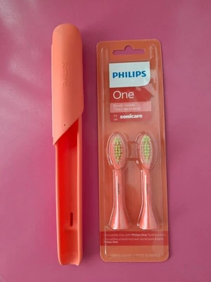 Philips One 2 Cabezales de Cepillo de Repuesto Sonicare Coral BH1022/01 y Estuche de Viaje Foto 1 de 2