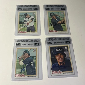 1978 Topps White Sox Autograph Lot of 4 CAS Certified Kevin Bell, Bannister more - Picture 1 of 10