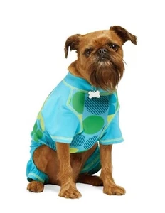 YOULY Blue Cool-to-Touch Dog Rashguard One Pc Swimsuit Zips Up UPF 50+ Small NWT - Picture 1 of 13