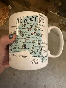 Tolle Tasse New York 222 Fifth My Place State Map mit Points of Interest 28 Oz - Bild 1 von 6