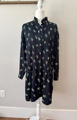 Платье Tory Burch Daybreak Ditsy с цветочным рисунком с длинным рукавом на пуговицах женское размер 10 - Изображение 1 из 4