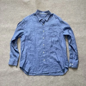 Tommy Bahama Mens Shirt Size XL Linen Relaxed Fit Long Sleeve Textured Blue - Picture 1 of 15