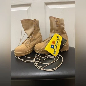 Belleville Steel Toe Boots Combat Boots Size 4 W Men Size 6 Women 300 DES ST Tan - Picture 1 of 12