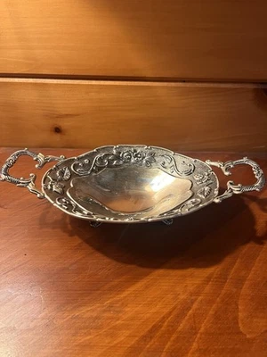 Cesta decorativa ovalada vintage Godinger Silver Art Co. ornamentada plateada Foto 1 de 4