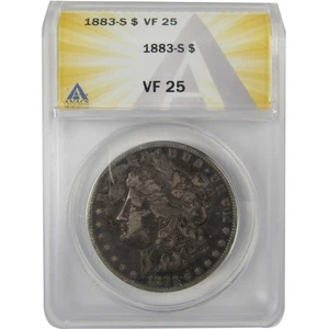 1883 S Morgan Dollar VF 25 ANACS Silver $1 Coin SKU:I20879 - Picture 1 of 4
