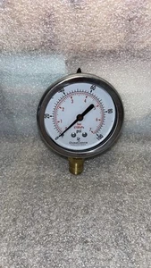 DuraChoice 2-1/2" Pressure Gauge - S.S./ Brass/Glycerin, 1/4"NPT, L/M 100PSI - Picture 1 of 5