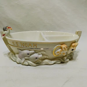 Lenox S.S. Noah Noah's Ark Child's Segmented Bowl Or Trinket Dish With Box - Picture 1 of 10