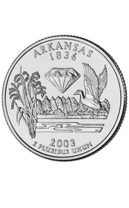 2003 D Arkansas State Quarter. Uncirculated from US Mint Roll - Picture 1 of 1