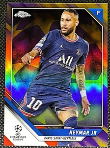 2021-22 Topps Chrome UCL Purple & Gold Starball (1:37 Packs) #50 Neymar - PSG - Picture 1 of 2